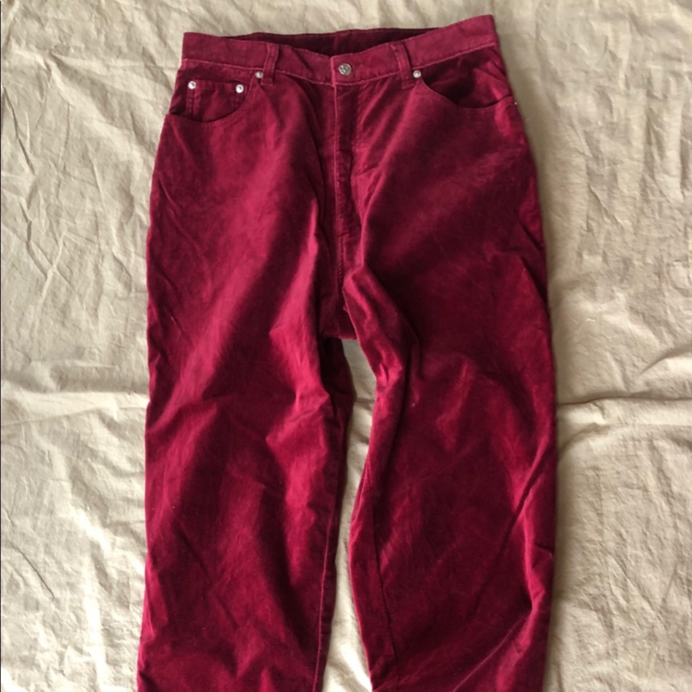 Red Velvet Pants